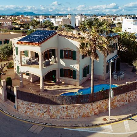 Mallorca Finca Haus Mit Pool Direkt Am Meer Es Trenc, Bootstour Moeglich Са-Рапита Экстерьер фото